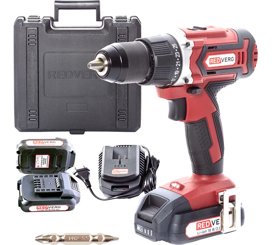 Аккумуляторная дрель-шуруповерт REDVERG RD-S18/U 6672862, 16 В, 45 Нм, 2 А·ч детальное изображение - 3