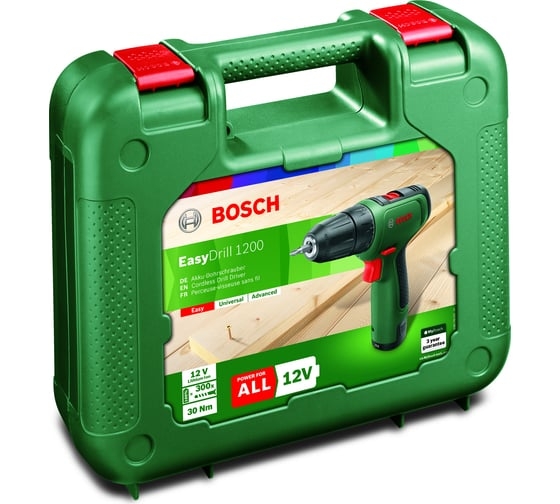 Аккумуляторная дрель-шуруповерт Bosch EasyDrill 1200, 12 В, 30 Нм, 1.5 А·ч, 06039D3006 детальное изображение - 3