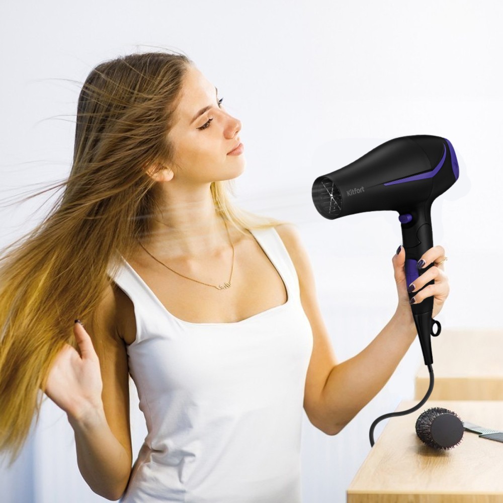 Фен KITFORT KT-3230, Черный детальное изображение - 6