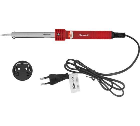 Паяльник MATRIX пластиковая рукоятка, медный наконечник с долговечным защитным покрытием 220 В 913006, 60 Вт детальное изображение - 2