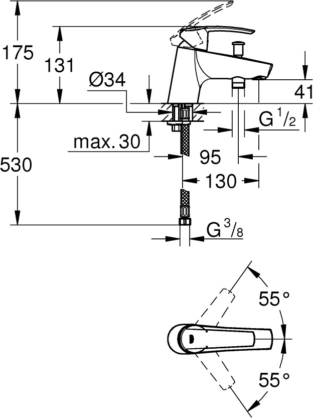Смеситель Grohe Start 23229001 детальное изображение - 2