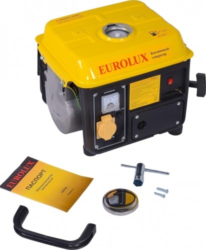 Генератор бензиновый EUROLUX G950A 64/1/55, 0.65 кВт, Желтый детальное изображение - 2