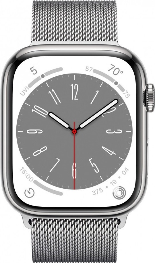 Умные часы Apple Watch Series 8 Silver Stainless Steel, Silver Milanese Loop 41 мм, Серебристый детальное изображение - 2