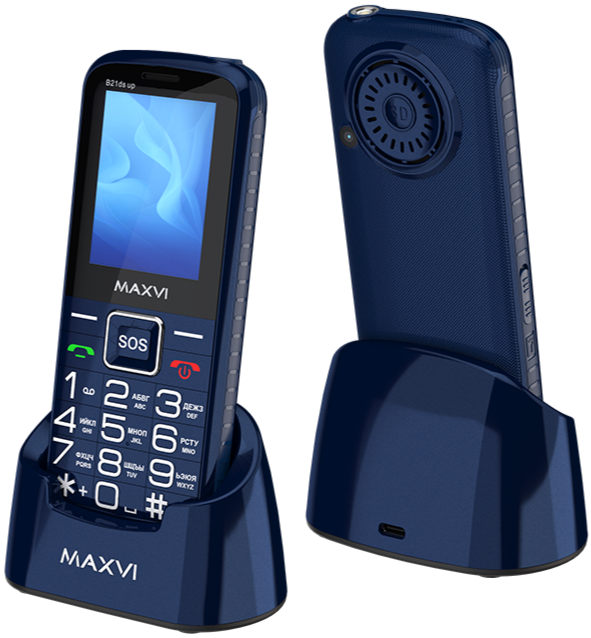 Мобильный телефон MAXVI B21ds up, 32 Мб, Синий, Dual mini-SIM детальное изображение - 2