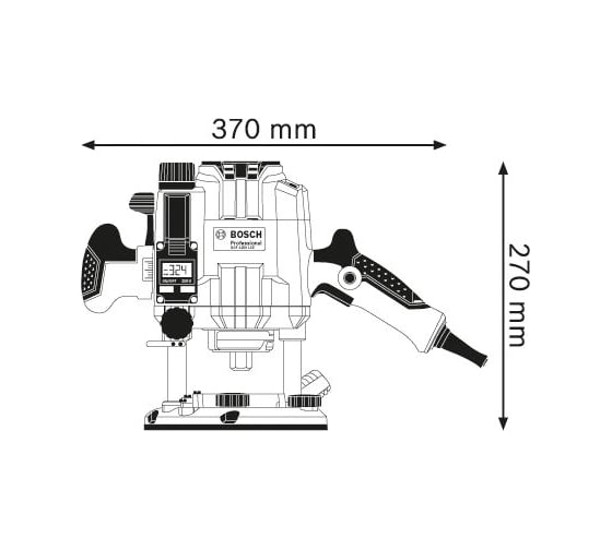 Фрезер Bosch GOF 1250 LCE 0.601.626.101, 1250 Вт, Голубой детальное изображение - 2