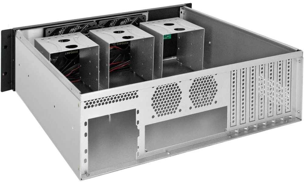 Серверный корпус ExeGate Pro 3U450-12/1U-1100ADS, 1100 Вт, Черный детальное изображение - 2