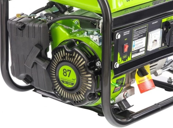 Генератор бензиновый СИБРТЕХ БС-1200 94541, 1 кВт, Зеленый детальное изображение - 12