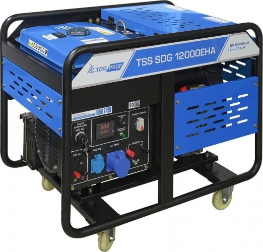 Генератор дизельный с воздушным охлаждением ТСС SDG 12000EHA 100057, открытый, 11 кВт, Синий детальное изображение - 3