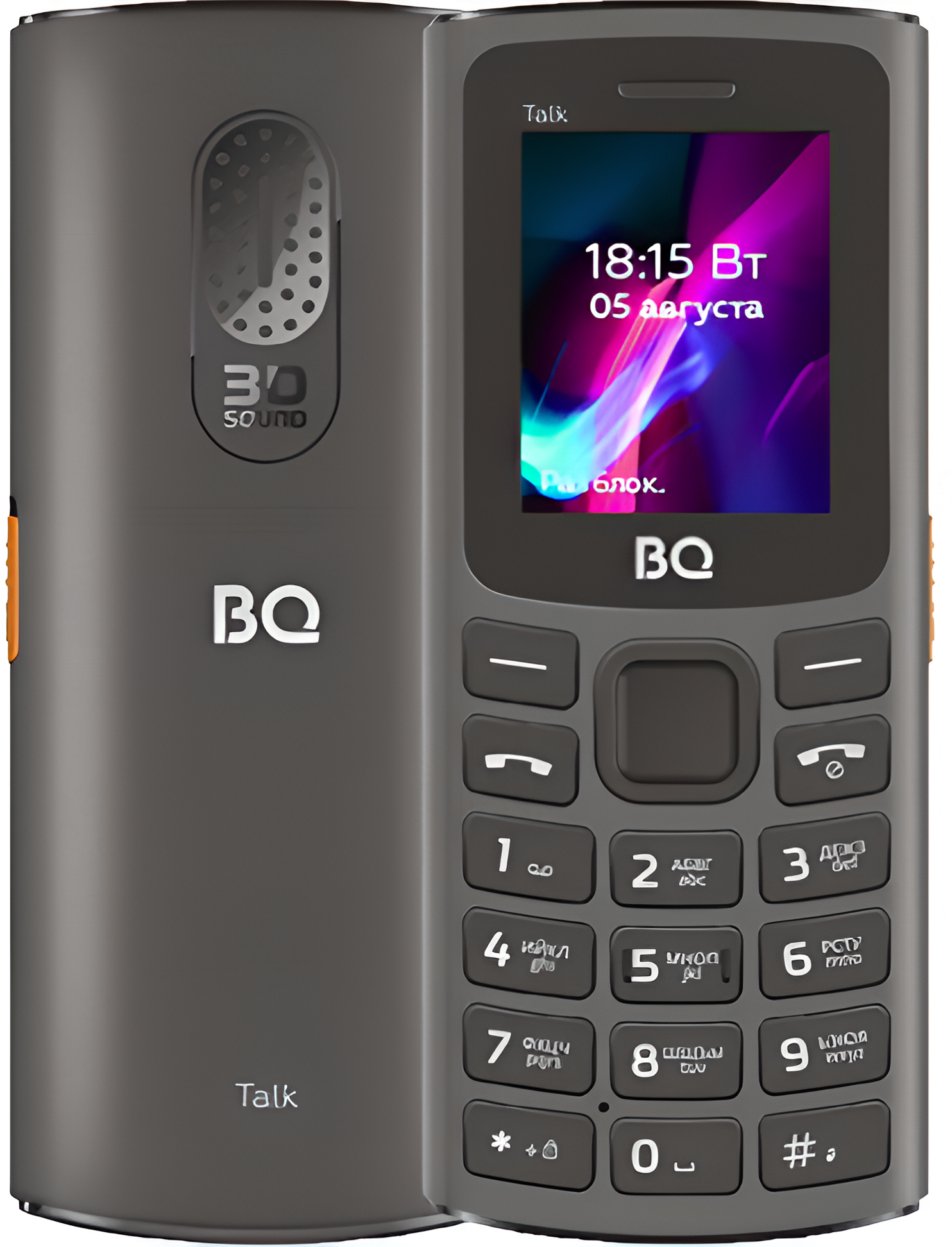 Мобильный телефон BQ 1862 Talk, 64 Мб, Черный, Mini SIM + Nano SIM детальное изображение - 3