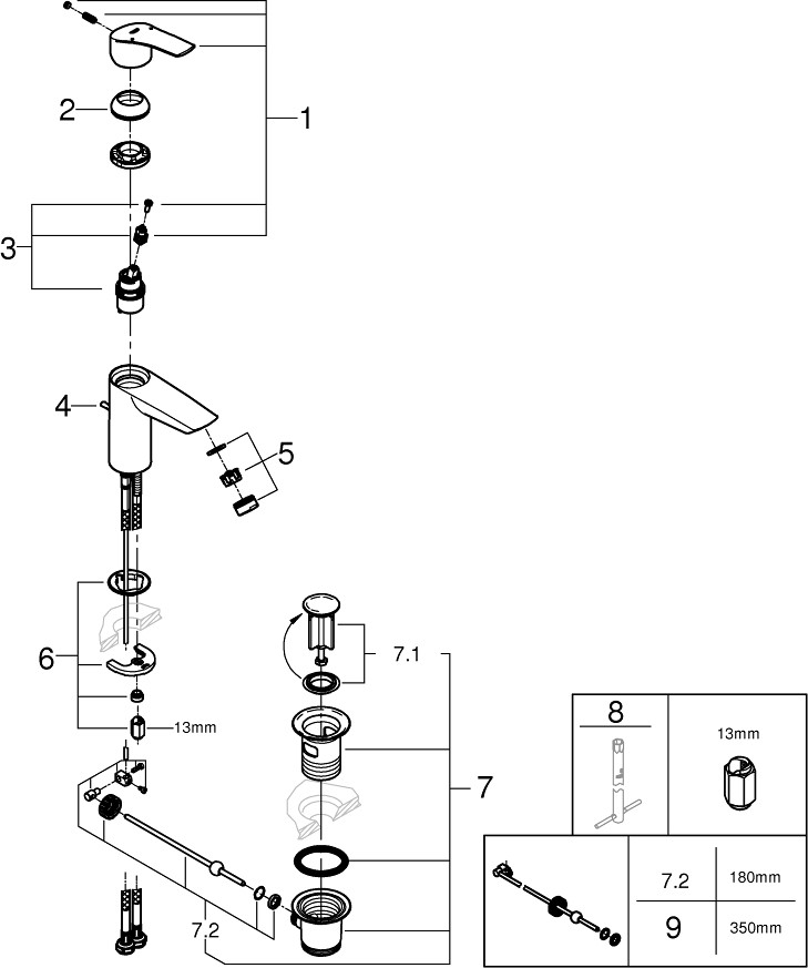 Смеситель Grohe Eurosmart 33265003 детальное изображение - 5