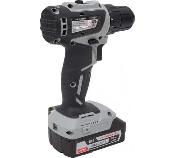 Аккумуляторная дрель-шуруповерт Интерскол ДА-10/18В 44 МиниМАКС 759.2.2.45, 44 Нм, 18 В детальное изображение - 3