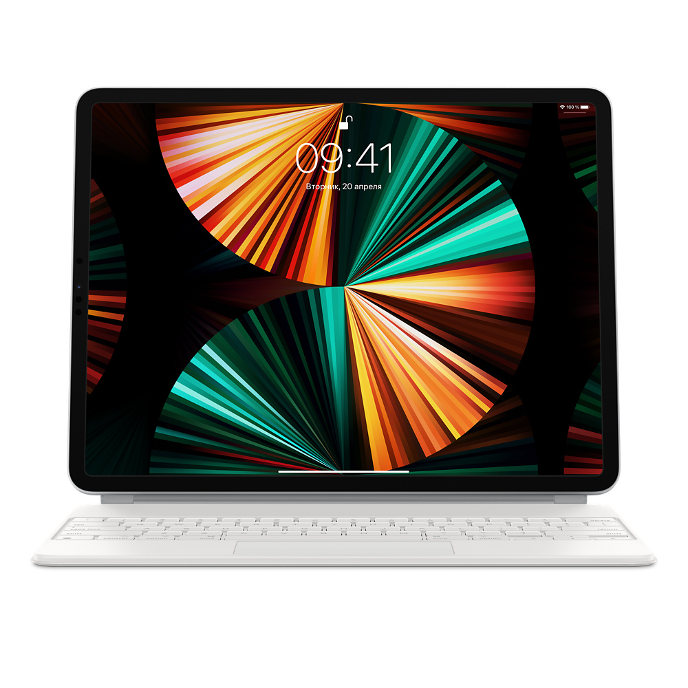Клавиатура Magic Keyboard для iPad Pro 12,9 дюйма (5‑го поколения), английская раскладка, Белый детальное изображение - 3