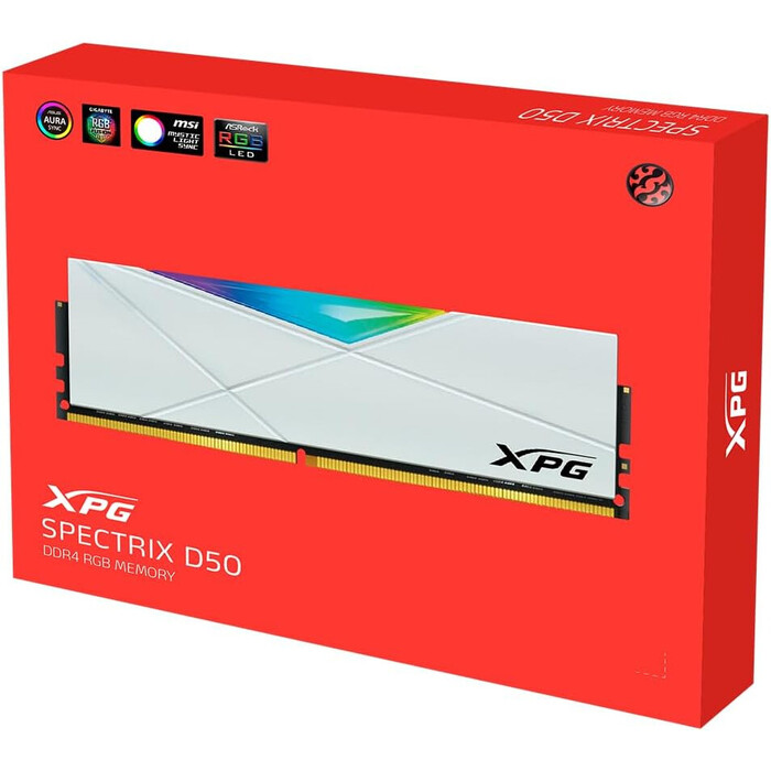 Оперативная память ADATA XPG Spectrix D50 RGB DDR4 3200MHz, AX4U32008G16A-SW50, 8 Гб №3