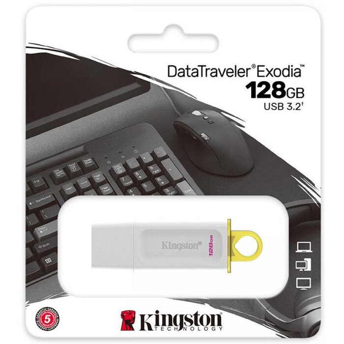 USB Flash накопитель Kingston DataTraveler Exodia (KC-U2G128-5R) 128 ГБ, оранжевый №3