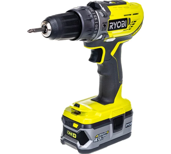 Аккумуляторная дрель-шуруповерт Ryobi ONE+ R18PD3-242S 5133003820, 18 В, 34 Нм, 4 А·ч  детальное изображение - 3