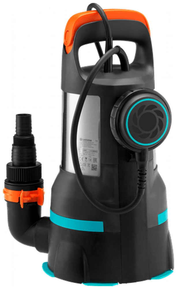 Насос дренажный Gardena 15000 09048-20.000.00, 250 л/мин, 40 мм, напор 7 м, d=25 мм, 550 Вт, Черный детальное изображение - 2