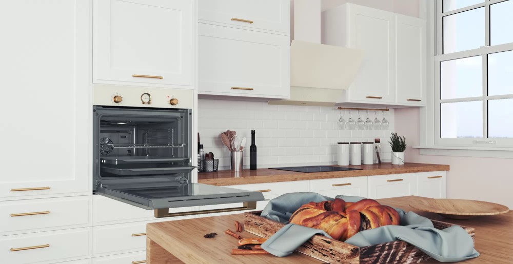 Духовой шкаф Bosch NeoKlassik HBJN 10YW0R, бежевый детальное изображение - 4