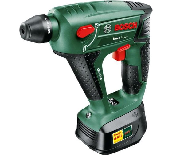 Аккумуляторный перфоратор Bosch Uneo Maxx (1х2 А·ч), 0.6 Дж, 5000 уд/мин детальное изображение - 1