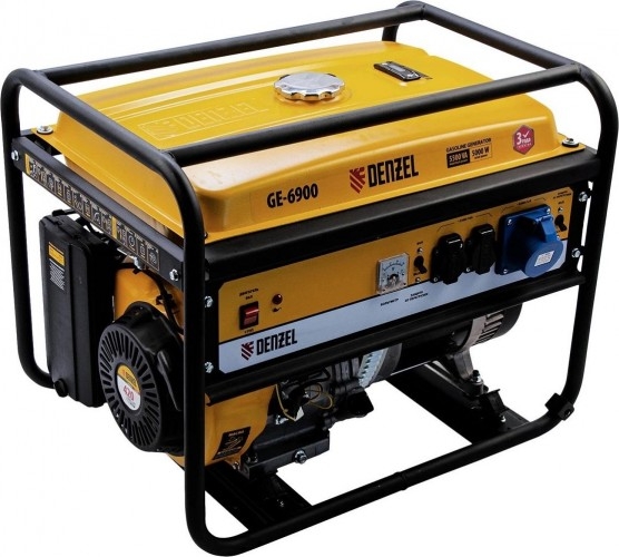 Генератор бензиновый Denzel GE 6900 94637, 5 кВт, Желтый детальное изображение - 1