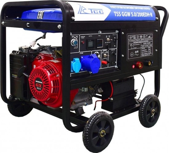 Сварочный генератор ТСС GGW 5.0/200EDH-R (HONDA GX-390) 026119, 5 кВт, Черный детальное изображение - 1