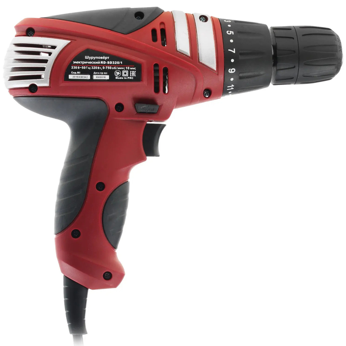 Сетевая дрель-шуруповерт REDVERG RD-SD320/1 5026142, 15 Нм, 320 Вт №2