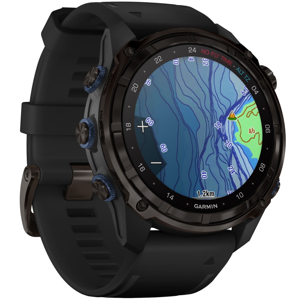 Смарт-часы Garmin Descent Mk3i, 51 мм, Carbon Gray DLC Titanium / Black Silicone Band, Черный детальное изображение - 6