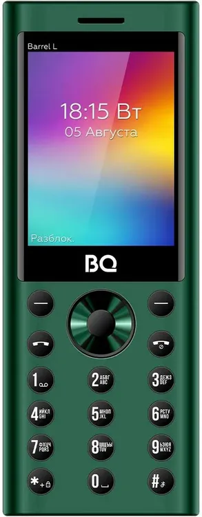 Мобильный телефон BQ 2458 Barrel L, 32 Мб, Зеленый/Черный, Mini-SIM детальное изображение - 7