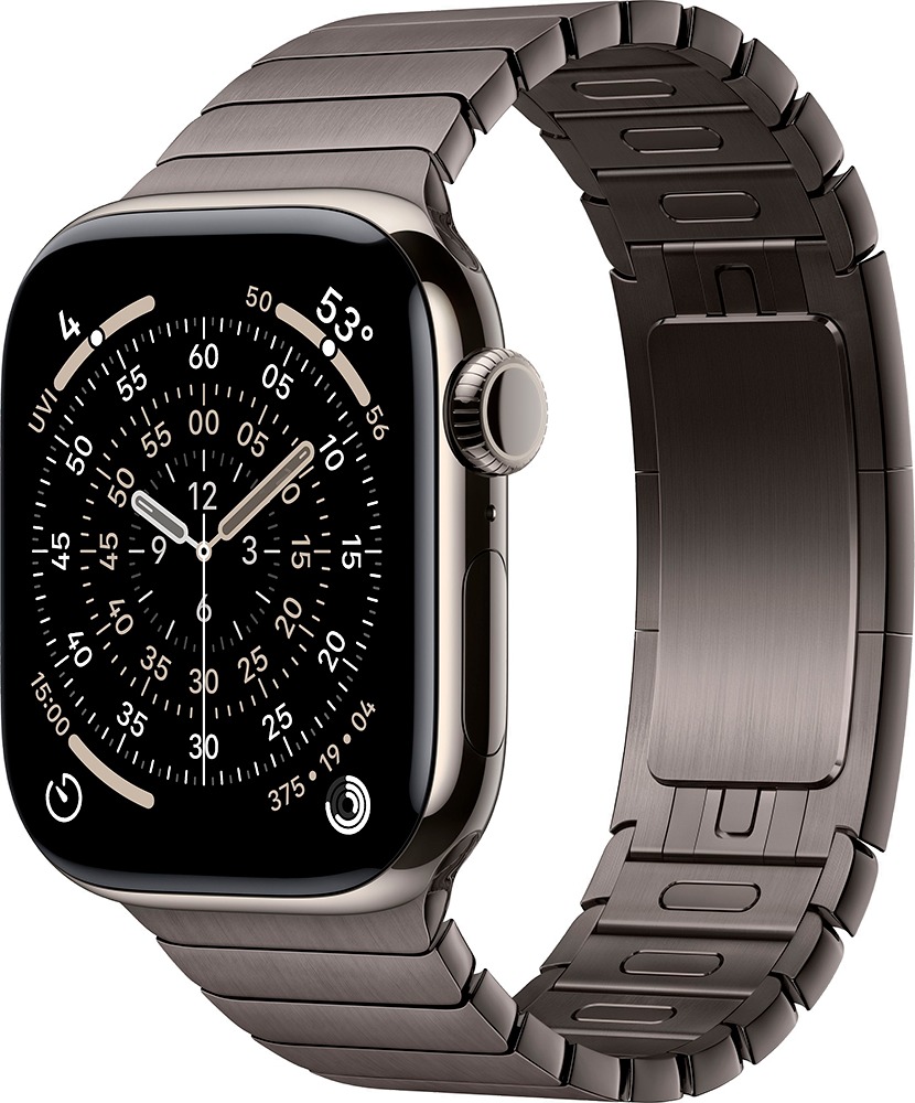 Умные часы Apple Watch Series 11 42 мм, Natural Titanium Case with Slate Link Bracelet, GPS + Cellular, Серебристый/Черный детальное изображение - 1
