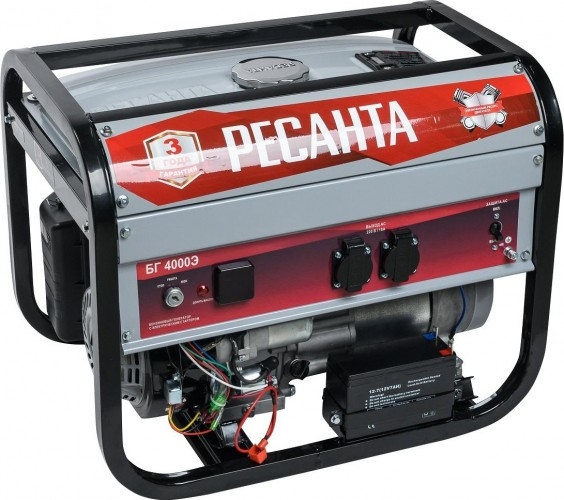 Генератор бензиновый Ресанта БГ 4000 Э 64/1/52, 3 кВт, Серый детальное изображение - 1