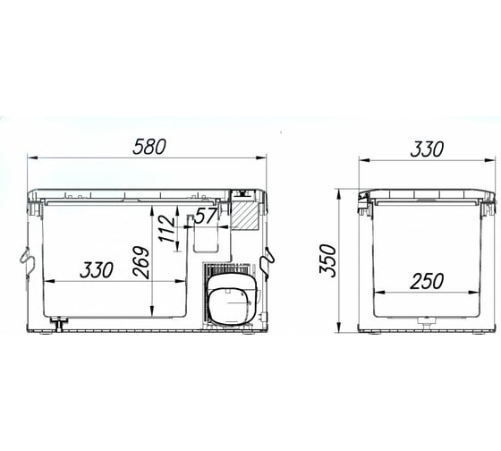 Автомобильный компрессорный холодильник Alpicool MK25, 990249, 12/24 В, Серый детальное изображение - 4