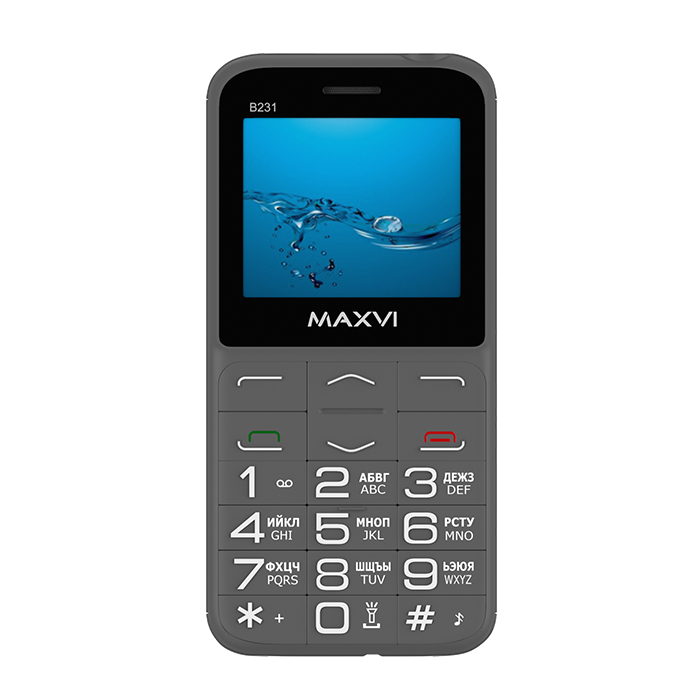 Мобильный телефон MAXVI B231, 32 Мб, Серый, Dual mini-SIM детальное изображение - 4