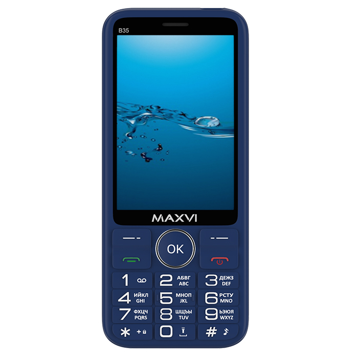 Мобильный телефон MAXVI B35, 32 Мб, Синий, Dual micro-SIM детальное изображение - 2