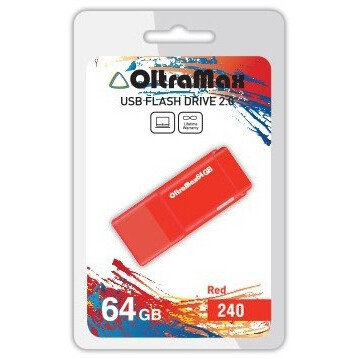 USB Flash накопитель OltraMax 240 64 ГБ, красный детальное изображение - 1