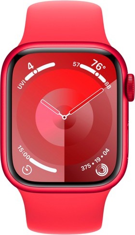 Умные часы Apple Watch Series 9 Red Aluminum Case with Red Sport Band, 45 мм, Красный детальное изображение - 2