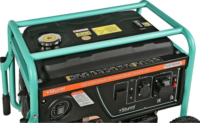 Генератор бензиновый Sturm PG8780NE, 7.5 кВт, Зеленый детальное изображение - 3