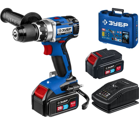 Дрель-шуруповерт ЗУБР DB-201-42, 70 Нм, 20 В детальное изображение - 1