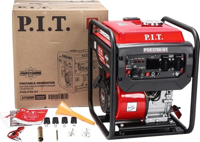 Генератор бензиновый P.I.T. PGE3700-G1, 3.5 кВт, Красный №11