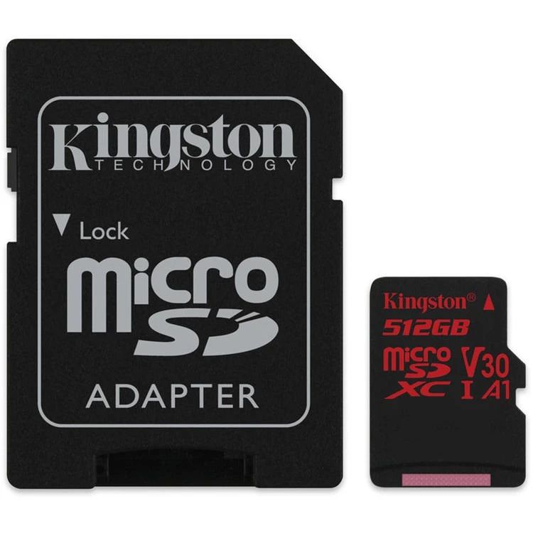 Карта памяти Kingston Canvas React MicroSD + SD адаптер (SDCR/512GB), 512 Гб детальное изображение - 1