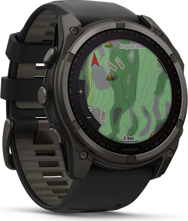 Смарт-часы Garmin Fenix 8, 51 мм, Серый (010-02907-11) Solar Sapphire Carbon Gray DLC Titanium Black/Pebble Gray детальное изображение - 5