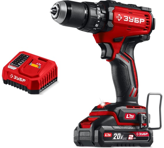 Бесщеточная ударная дрель-шуруповерт ЗУБР, 1 АКБ LMS (2 А·ч) ДБУ-65-21, 20 В, 65 Нм, 2 А·ч детальное изображение - 1