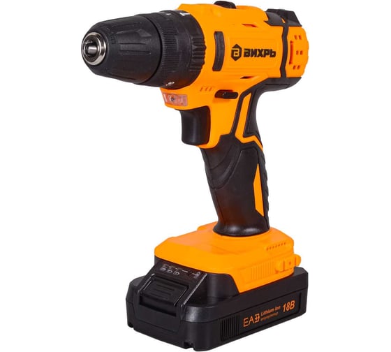 Аккумуляторная дрель-шуруповерт Вихрь ДА-18Л-2кУ 72/14/17, 18 В, 45 Нм, 2 А·ч детальное изображение - 1