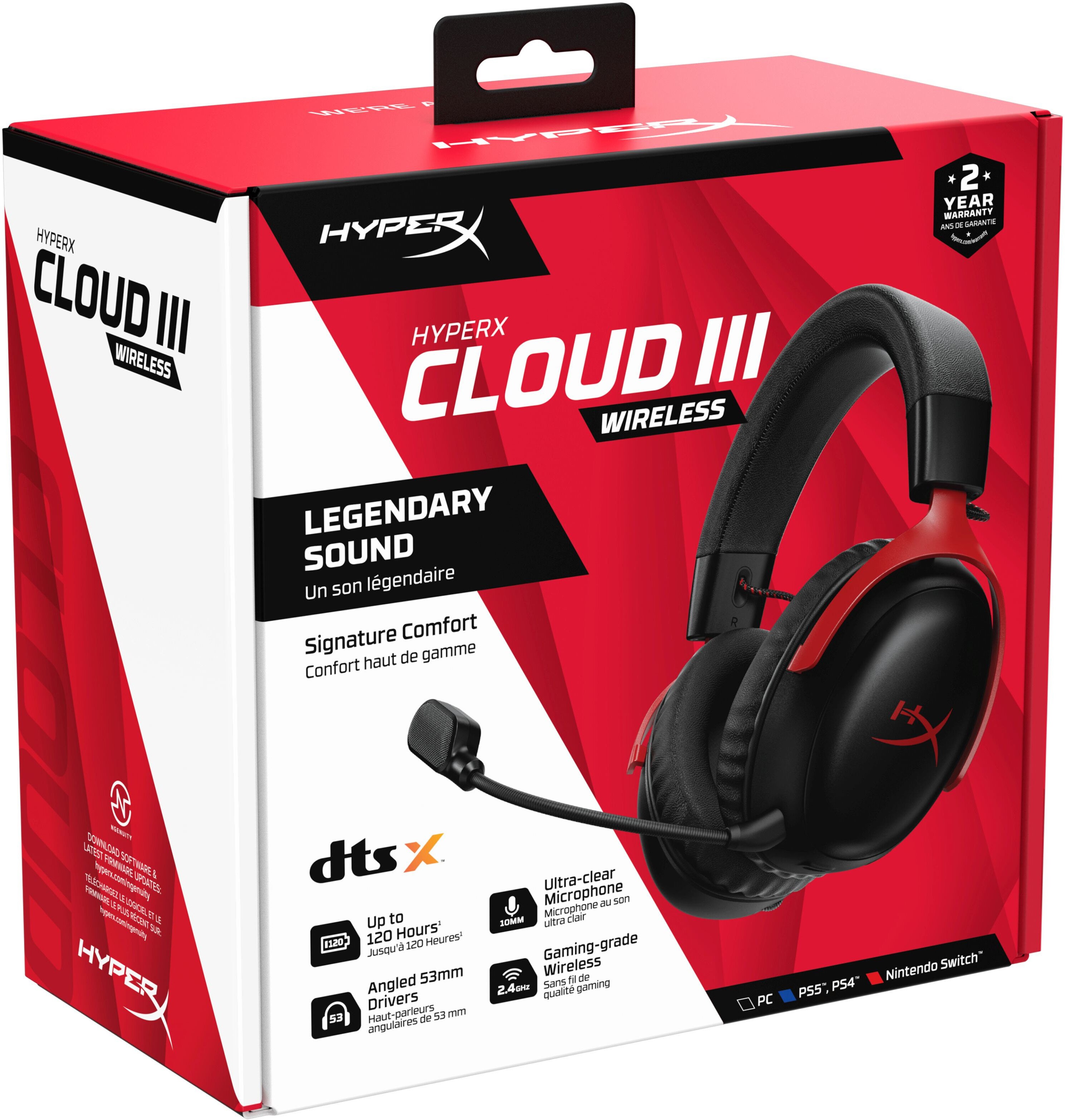Наушники HyperX Cloud III Wireless, Красный детальное изображение - 5