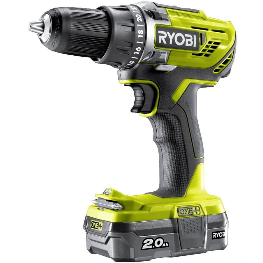 Аккумуляторная дрель-шуруповерт Ryobi R18DD3-120S ONE+ 5133003347, 18 В, 50 Нм, 2 А·ч  детальное изображение - 2