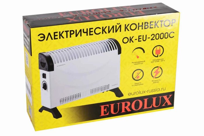 Конвектор Eurolux ОК-EU, 2000 Вт, Белый №6