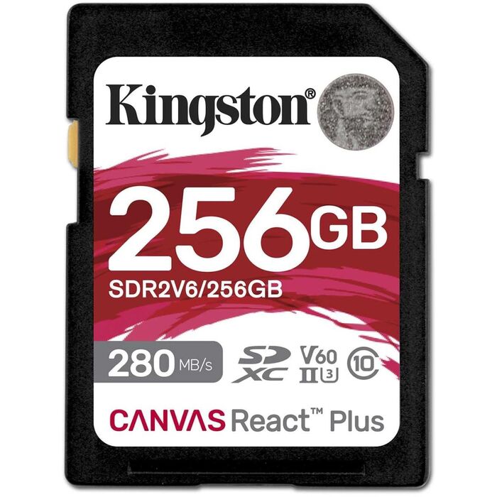 Карта памяти Kingston Canvas React Plus SD (SDR2V6/256GB), 256 Гб №1