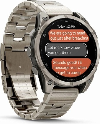 Смарт-часы Garmin Fenix 8 AMOLED Sapphire DLC, 47 мм, Титановый светло-серый, титановый ремешок детальное изображение - 9