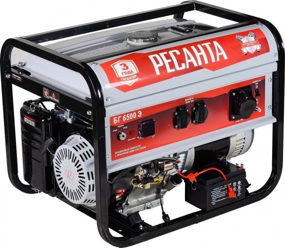 Генератор бензиновый Ресанта БГ 6500 Э 64/1/46, 5 кВт, Серый детальное изображение - 1