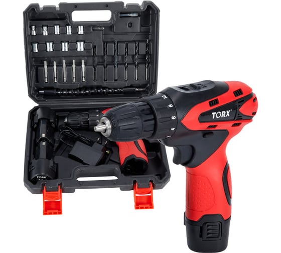 Аккумуляторная дрель-шуруповерт TORX CD-12ACC, 12 В, 25 Нм, 1,5 А·ч детальное изображение - 1