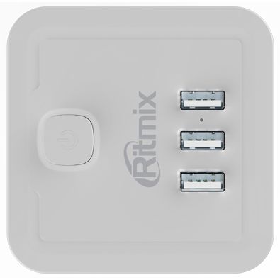 Сетевой фильтр Ritmix RM-043, Белый детальное изображение - 3