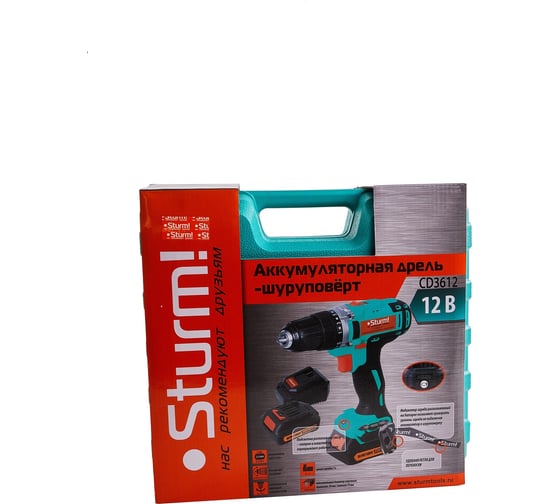 Аккумуляторная дрель-шуруповерт Sturm CD3612, 12 В, 26 Нм, 2 А·ч детальное изображение - 10